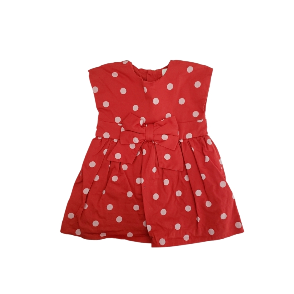 Kate Spade Baby 6 Months Red Polka Dot Bow Party Formal Dress